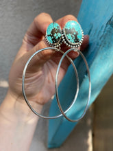 Load image into Gallery viewer, Cloud Mountain Turquoise Post Hoops