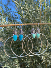 Load image into Gallery viewer, Campitos Turquoise Scorpion Swing Hoops