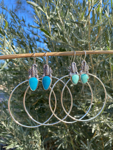 Campitos Turquoise Scorpion Swing Hoops