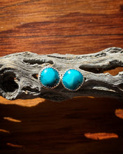Load image into Gallery viewer, Cloud Mountain turquoise stud earrings