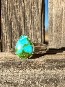 Sonoran Gold Turquoise Stacker Ring Set - Size 8