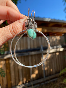 Seafoam Green Hubei Turquoise Scorpion Swing Hoops