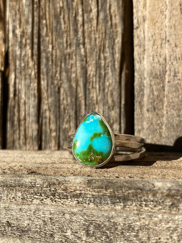 Sonoran Gold Turquoise Stacker Ring Set - Size 8