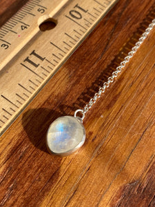 Round Rose Quartz with Rosecut Moonstone Lariat