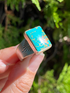 Royston Turquoise Sun Ray Ring — size 11 1/4