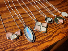 Load image into Gallery viewer, White Moonstone Shadowbox Necklace
