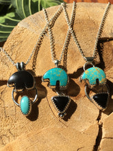 Load image into Gallery viewer, Osito Necklace #3 - Black onyx with Campitos turquoise