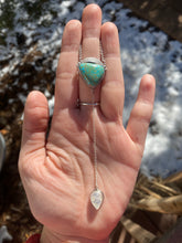 Load image into Gallery viewer, King&#39;s Manassa Turquoise with Moonstone Lariat Necklace