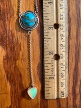 Load image into Gallery viewer, High Grade Royston Turquoise with Opal Lariat Necklace