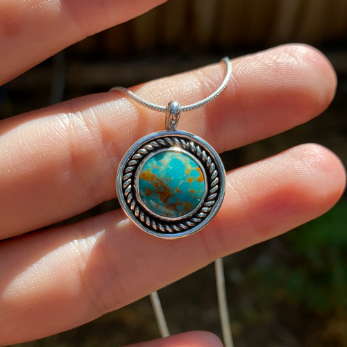 Kingman Turquoise Orbit Everyday Necklace