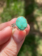 Load image into Gallery viewer, Simple Green Turquoise Ring—size 5