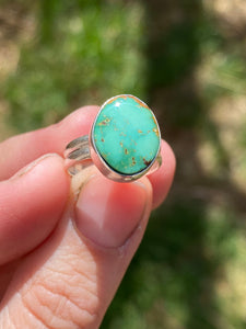 Simple Green Turquoise Ring—size 5