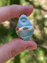 Load image into Gallery viewer, Kingman Turquoise Beaded Kite Ring—size 7.5