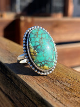 Load image into Gallery viewer, Beaded Border Hubei Turquiose Ring - size 9