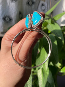 Nacozari Turquoise Triangle Post Hoops
