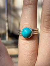 Load image into Gallery viewer, Cloud Mountain turquoise stacker ring set - size 6