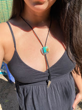 Load image into Gallery viewer, Polychrome Kingman Turquoise New Mexico Bolo Tie