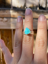 Load image into Gallery viewer, Blueberry turquoise stacker ring set - size 7
