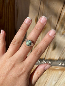 Saguaro variscite stacker ring set - size 7.5