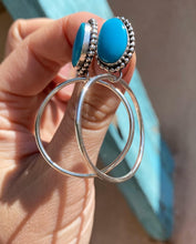 Load image into Gallery viewer, Bright Blue Nacozari Turquoise Post Hoops