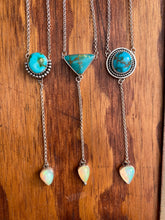 Load image into Gallery viewer, High Grade Royston Turquoise with Opal Lariat Necklace