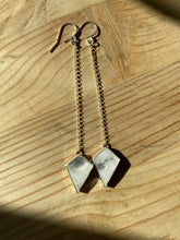 Load image into Gallery viewer, Rose Quartz Pendulum Earrings