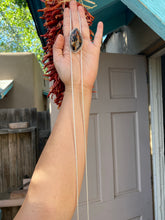 Load image into Gallery viewer, Agatized Petrified Wood Chain Bolo Necklace