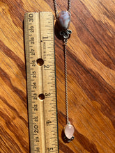 Load image into Gallery viewer, Mexican Opal with Rose Quartz Lariat Necklace