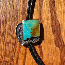 Load image into Gallery viewer, Polychrome Kingman Turquoise New Mexico Bolo Tie