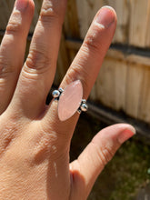 Load image into Gallery viewer, Rose Quartz Marquis Ring with Accent Balls—size 8