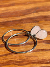 Load image into Gallery viewer, Mini Rose Quartz Post Hoops