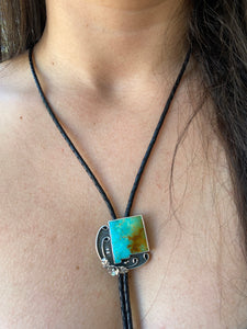 Polychrome Kingman Turquoise New Mexico Bolo Tie