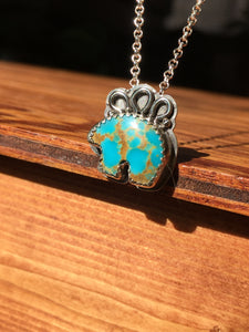 Osito Necklace #4 - Gemmy blue with brown matrix