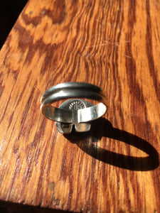 Osito Ring #5 - Light green with brown swirls (size 8.5)