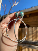 Load image into Gallery viewer, Morenci II Turquoise Post Hoops