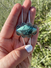 Load image into Gallery viewer, Aloe Variscite Diamond Chain Bolo Necklace