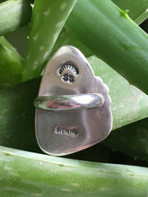 Load image into Gallery viewer, Minty green Saguaro variscite statement ring - size 7.5